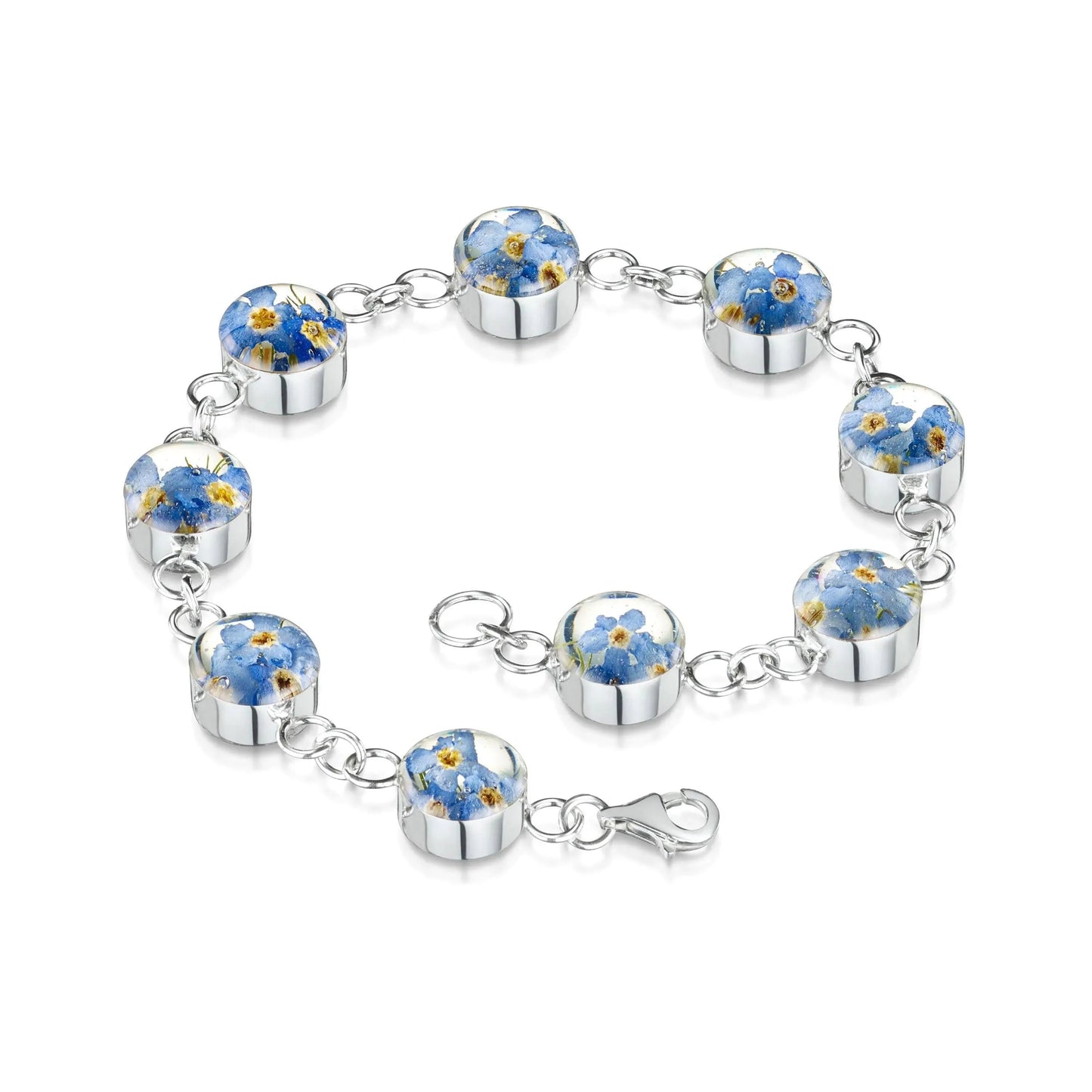 Forget-Me-Not Round Charms Bracelet