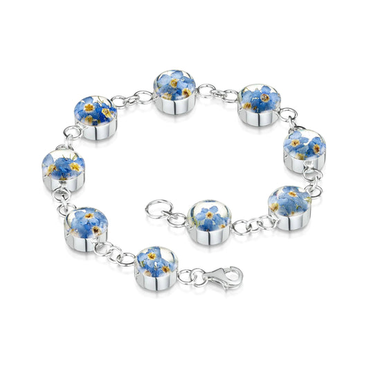 Forget-Me-Not Round Charms Bracelet