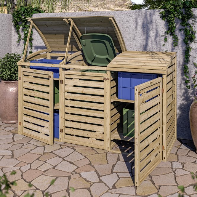 Rowlinson Single Bin Store With Double Box Store