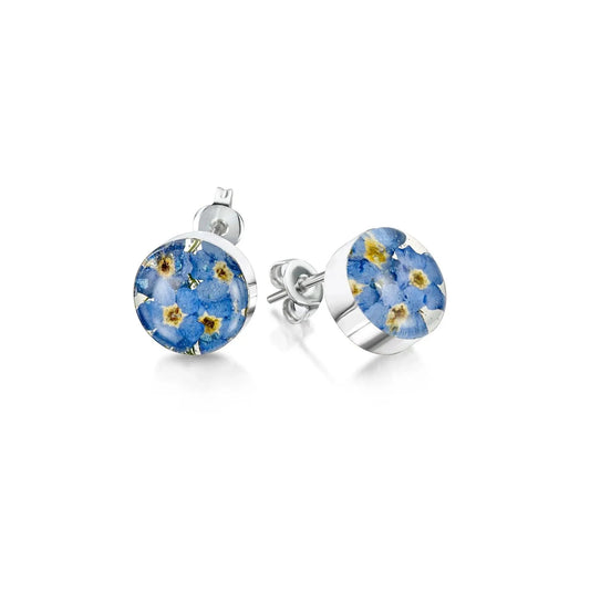 Forget-Me-Not Round Stud Earrings