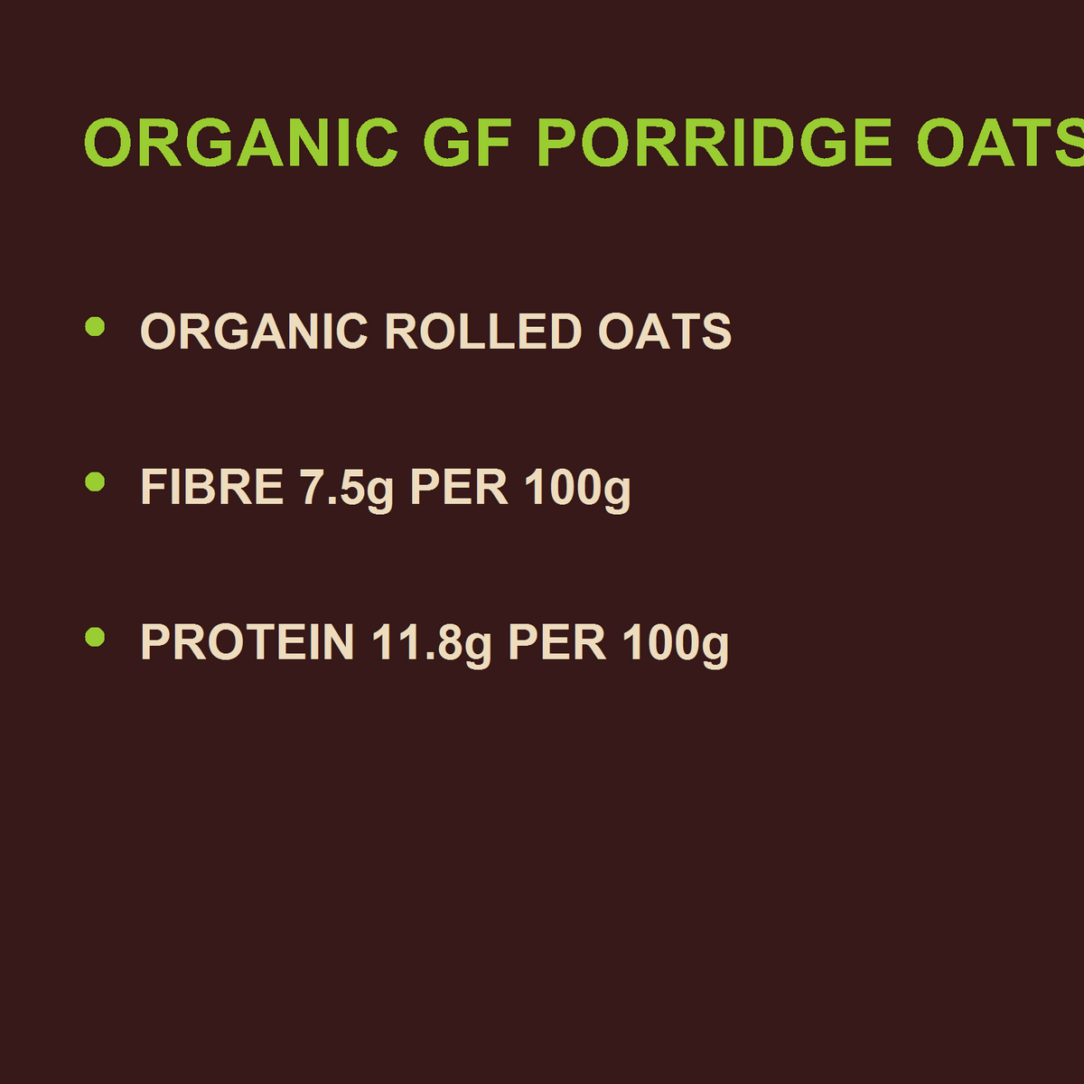 Infinity Foods Organic Gluten Free Porridge Oats