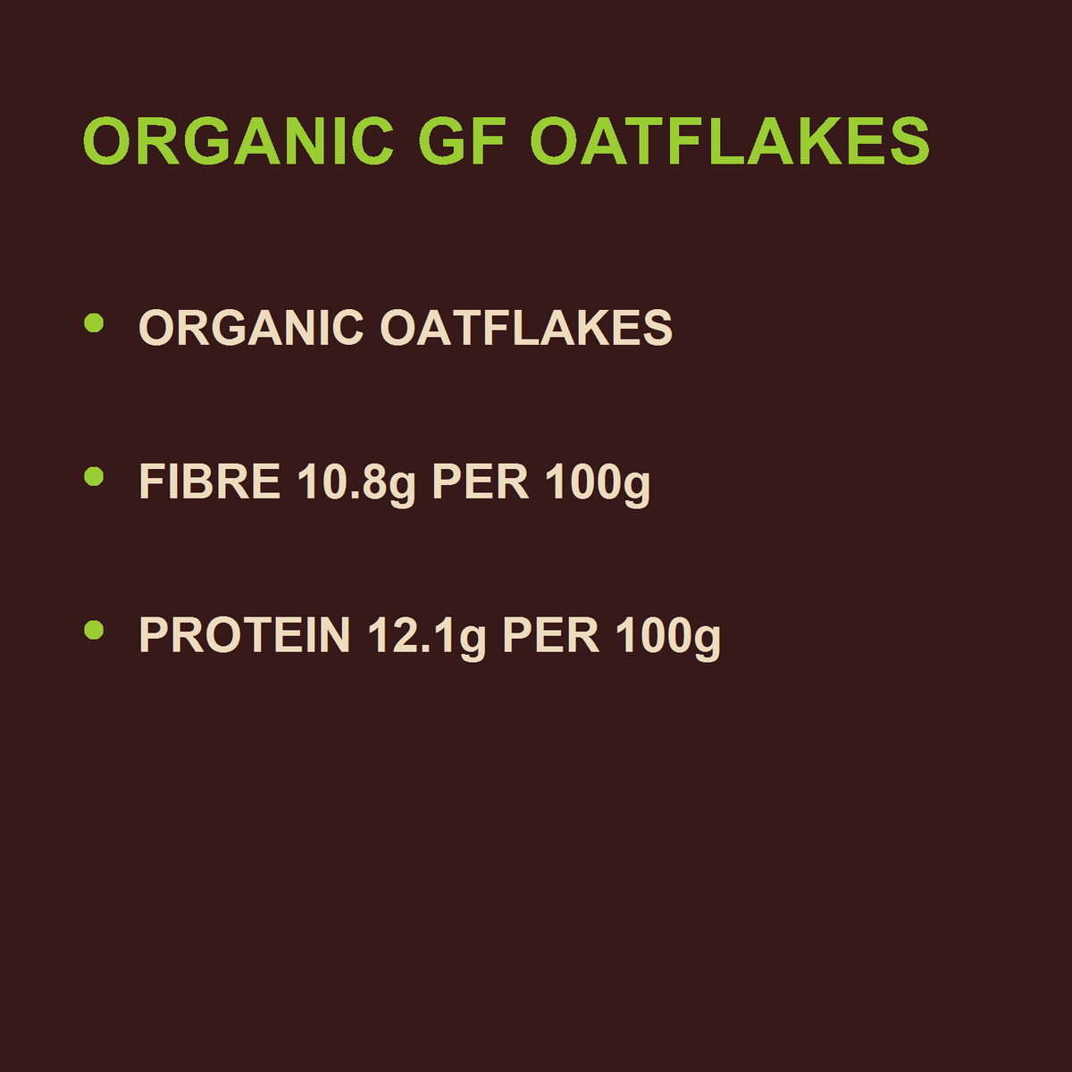 Organic Gluten Free Rolled Oatflakes