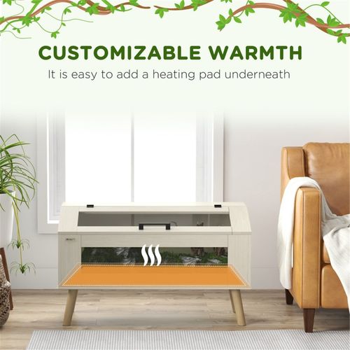 Reptile Box for lizards, horned frogs, snakes, chameleons and other reptiles Oak tone 60H x 100L x 50Wcm