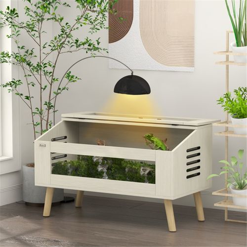 Reptile Box for lizards, horned frogs, snakes, chameleons and other reptiles Oak tone 60H x 100L x 50Wcm