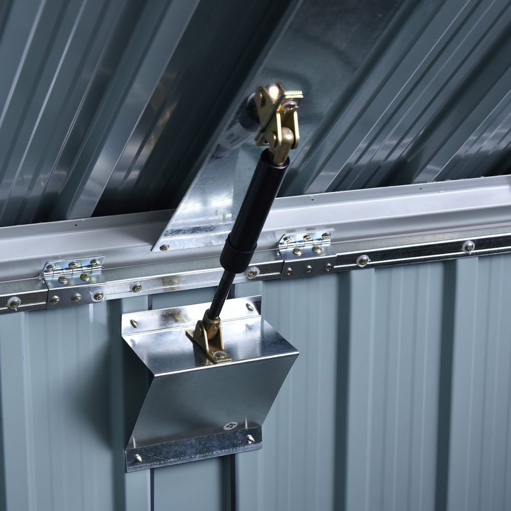 Heavy-Duty Steel Garden Storage Shed | Double Door & Lid | Trash Can Cover