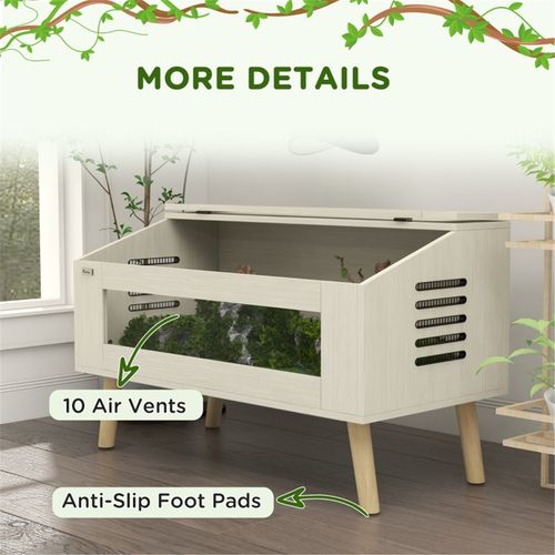 Reptile Box for lizards, horned frogs, snakes, chameleons and other reptiles Oak tone 60H x 100L x 50Wcm