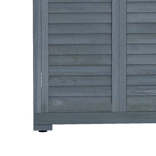 Outsunny Wooden Garden Storage Shed, 3 Shelves Tool Cabinet