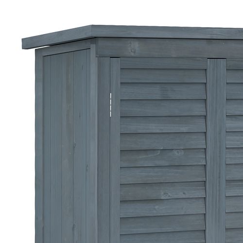 Outsunny Wooden Garden Storage Shed, 3 Shelves Tool Cabinet