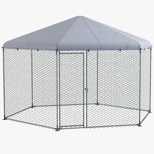 PawHut Walk in Chicken Run-10-15 Chickens, Hens, Rabbits, Ducks. Spacious, Covered, Predator-Proof. High-Quality.