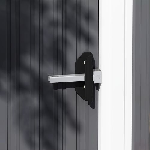 Outsunny 5 x 3ft Garden Storage Shed Sliding Door Sloped Roof Tool, Grey