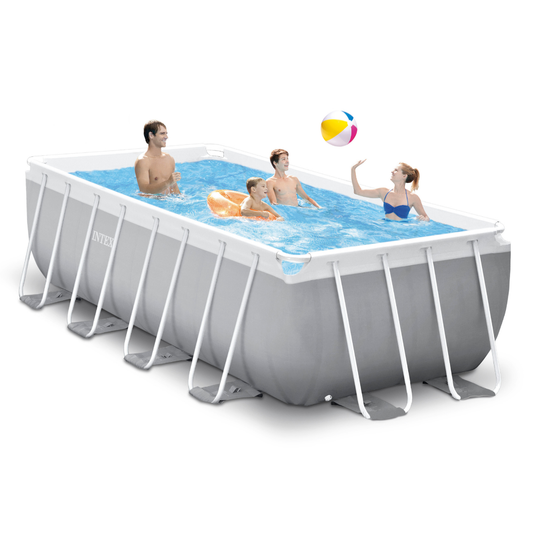 Intex 13ft 1.5" x 6ft 6.75" x 48" Prism Frame™ Rectangular Above Ground Swimming Pool with Filter Pump and Accessories