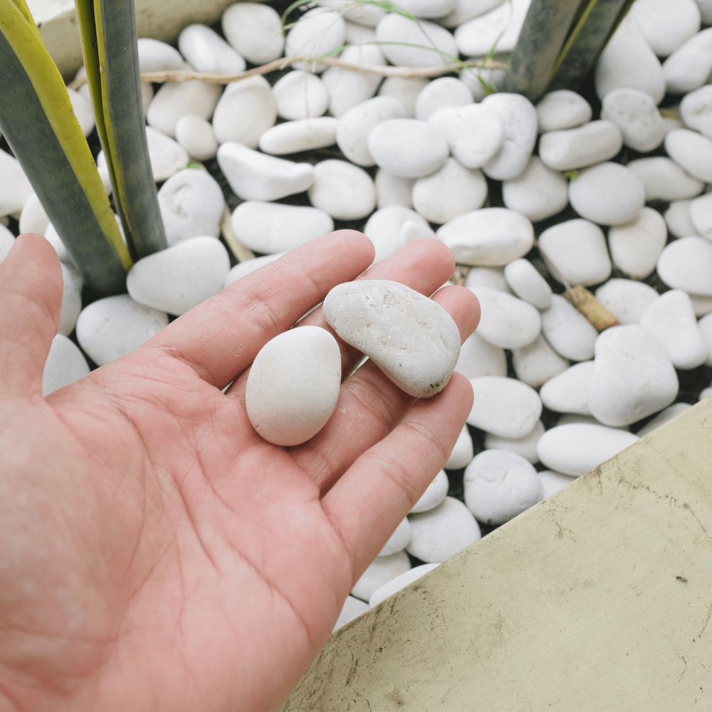 White pebbles 20 to 40mm Bulk Bag