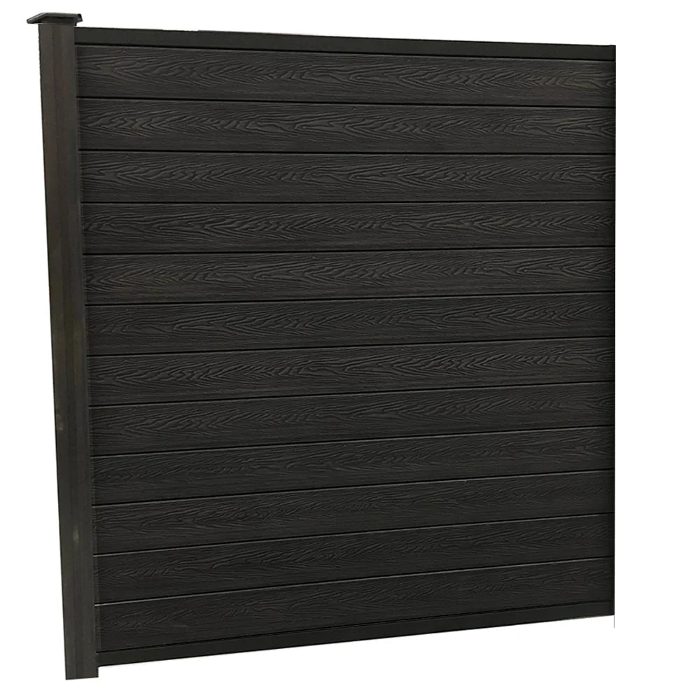 Black Woodgrain Fencing 6ft Kit