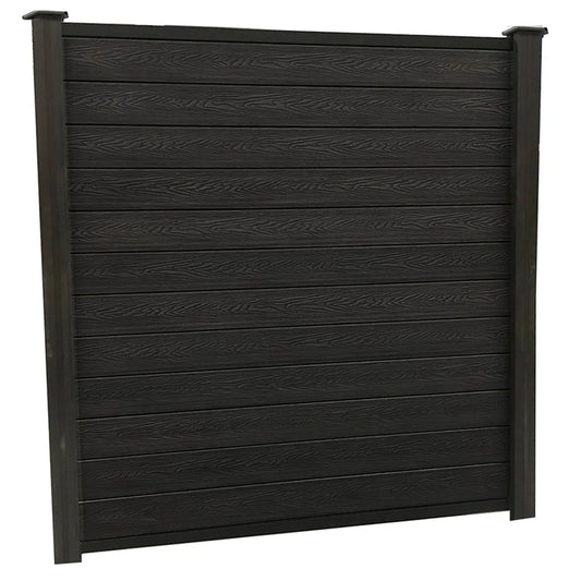 Black Woodgrain Fencing 6ft Kit