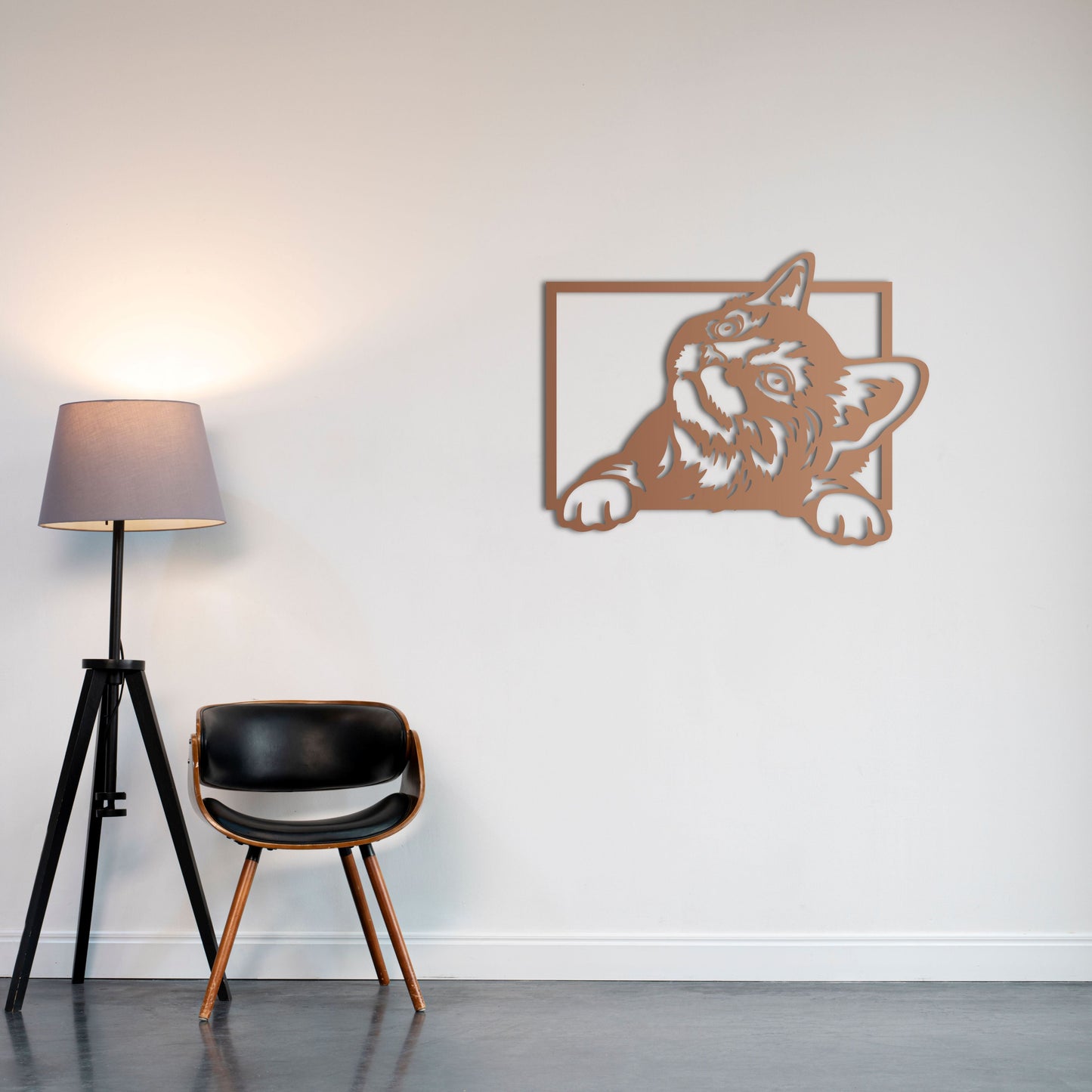 Playful Cat Metal Wall Art – Whimsical & Joyful Decor