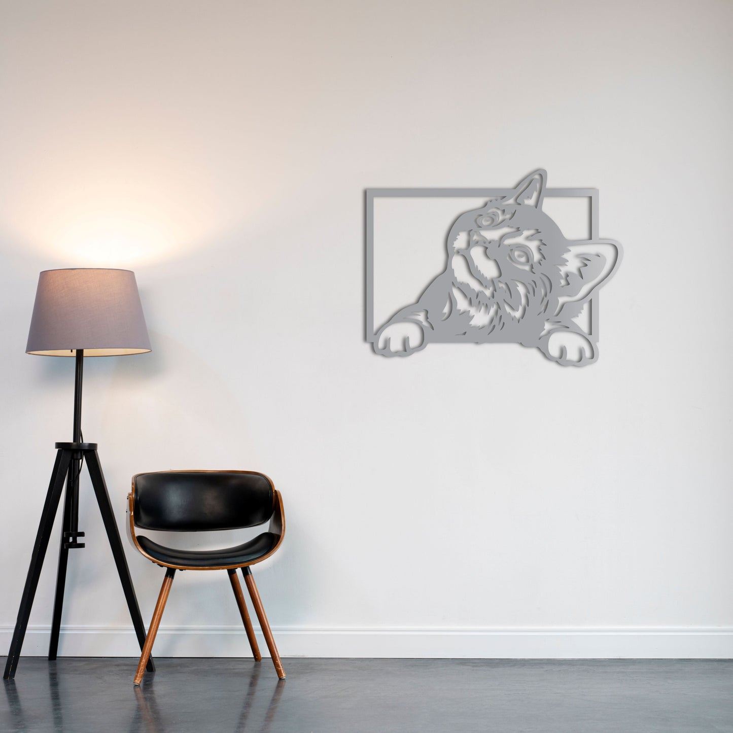 Playful Cat Metal Wall Art – Whimsical & Joyful Decor