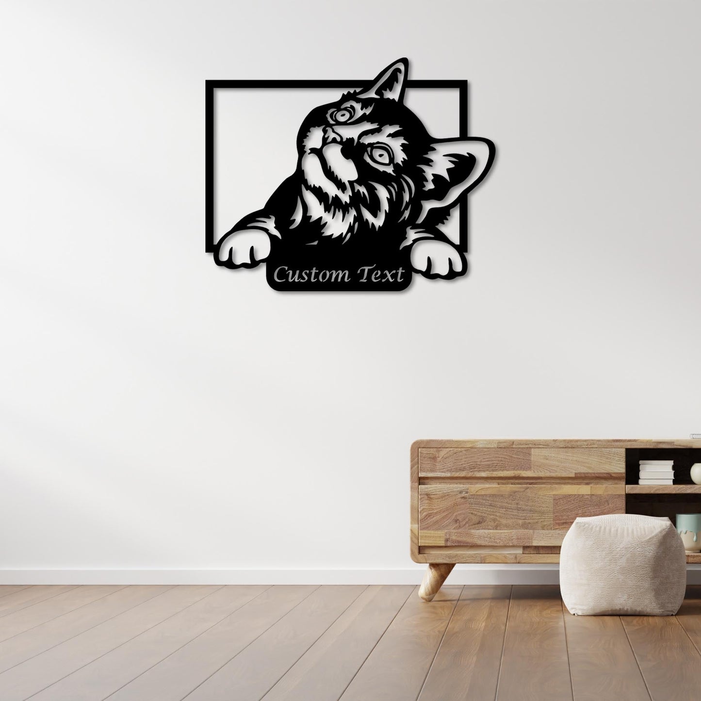 Playful Cat Metal Wall Art – Whimsical & Joyful Decor