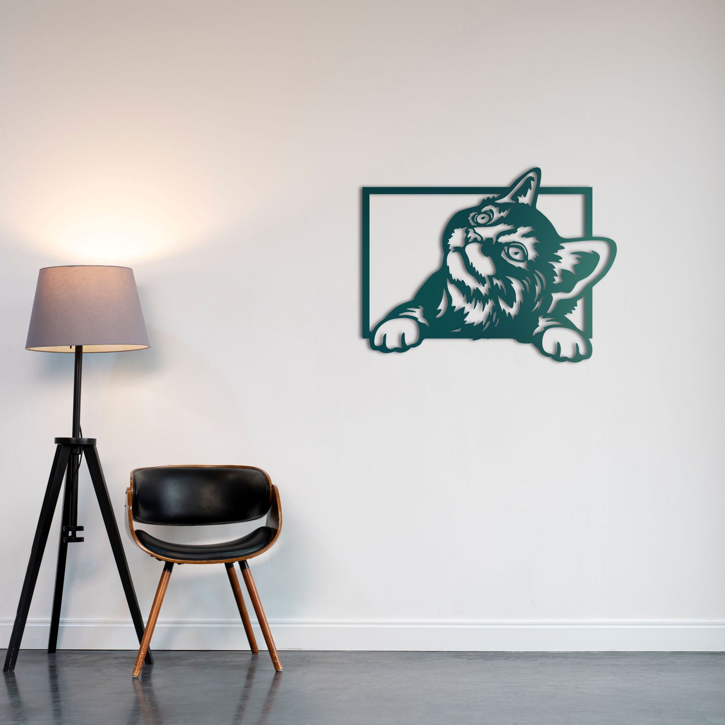 Playful Cat Metal Wall Art – Whimsical & Joyful Decor
