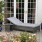 Boston - Lounger with Side Table (Dark Grey)
