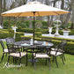 Lyon - 8 Seat Set with 168cm Round Table & Lazy Susan (Hammered Bronze)